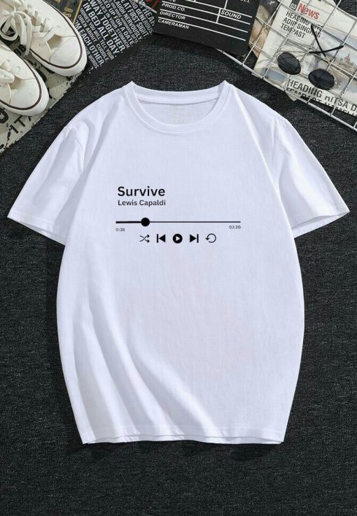 Lyrical Music Playing Lewis Capaldi 2025 Tour T-Shirt