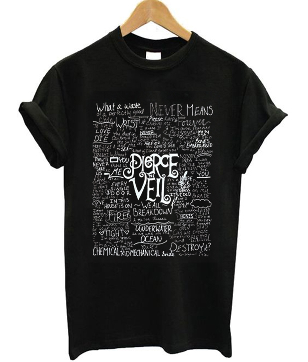 Pierce The Veil Lyrics T-shirt