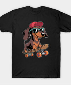 Cute Skateboard Dog T-Shirt