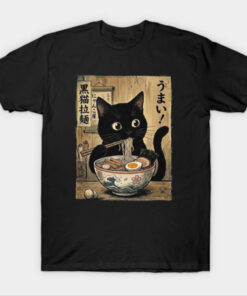 Kawaii Ramen Cat T-Shirt
