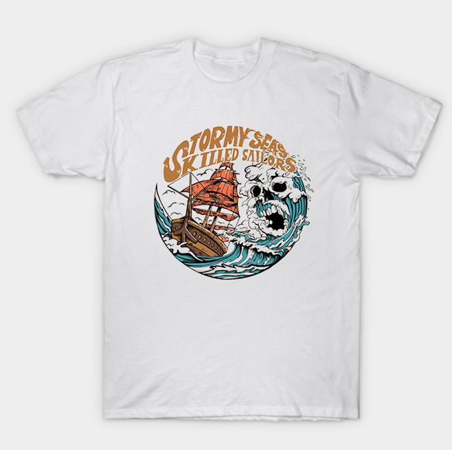 Stormy Seas Killed Sailors Retro T-Shirt